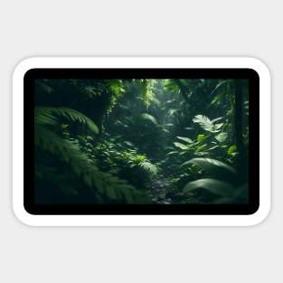 Fantasy tropical jungle rainforest Sticker